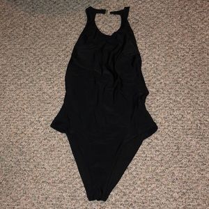 Black one piece swimsuit